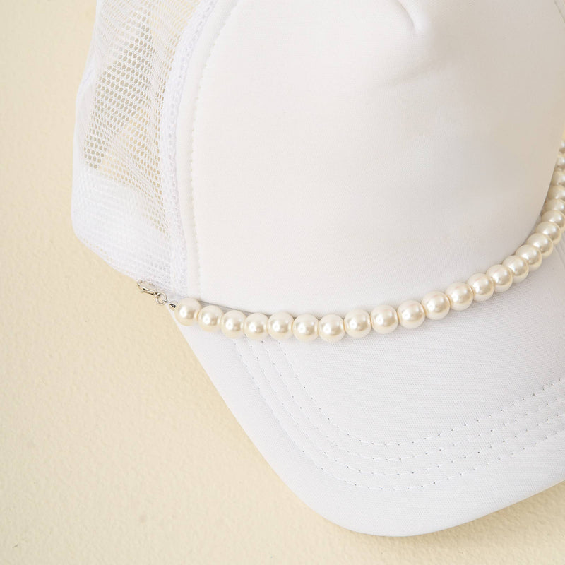 Trucker Hat Chain-Pearl