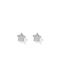 Screwback Stud Earrings - Lennon Star Silver