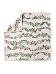 Pine Garland: Double-Sided Washcloth: Cream / Washcloth (12 in x 12 in)