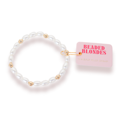 Stacy Pearl Bracelet in Gold: Standard 6.75 inch