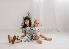 Aura Poplin Dress in Christmas Tree