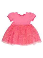 Girls Sleeping Princess Short Sleeve Bow Twirl Dress