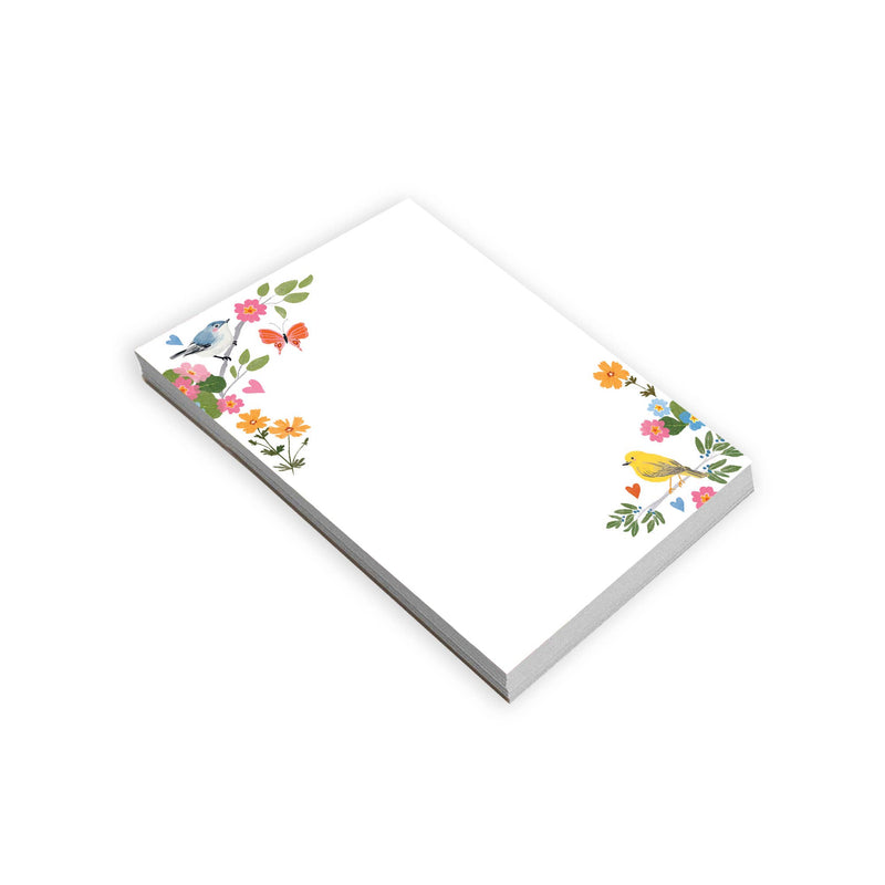 Memo Pad -  Songbirds & Flowers