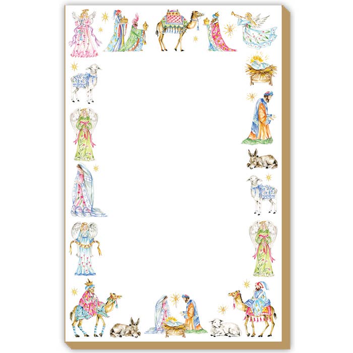 Nativity Icons Holy Family Wisemen Angels Luxe Large Notepad