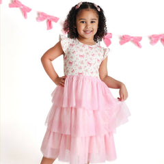 Ditsy Floral Short Sleeve Tutu Dress