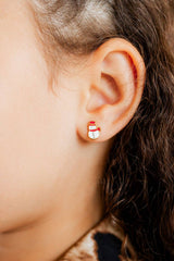 Screwback Stud Earrings - Frosty Snowman