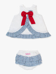 Baby Girls Seersucker Swing Top & Bloomer Set