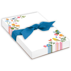Chunky Bow Notepad - Songbirds & Flowers