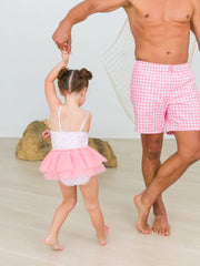 Girls By the Seaside Tulle Skirted Tie Shoulder One Piece