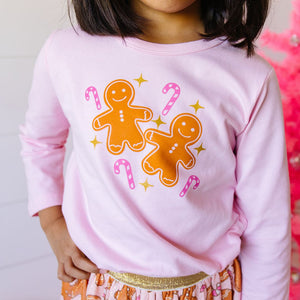 GINGERBREAD TOP LS GIRLS