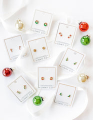 Screwback Stud Earrings - Peppermint Twist