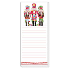 Red and Green Plaid Nutcracker Trio with HollySkinny Notepad