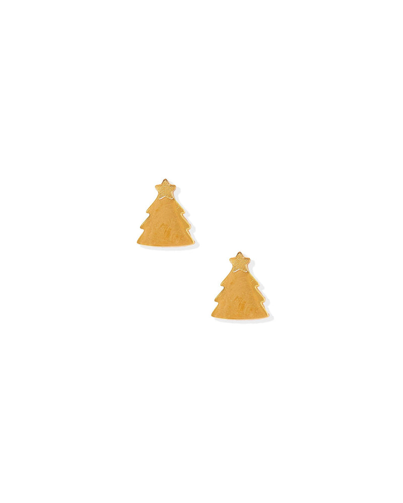 Screwback Stud Earrings - Micro Christmas Tree