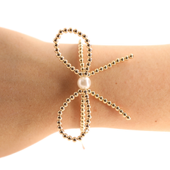Gold Bow Bracelet: Petite 6.25 inch