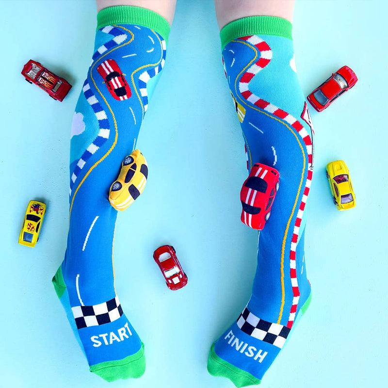 RACING CARS SOCKS: Toddler Age 3 - 5