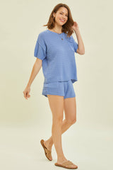 OVERSIZED SWEATER TOP WITH SHORTS SET