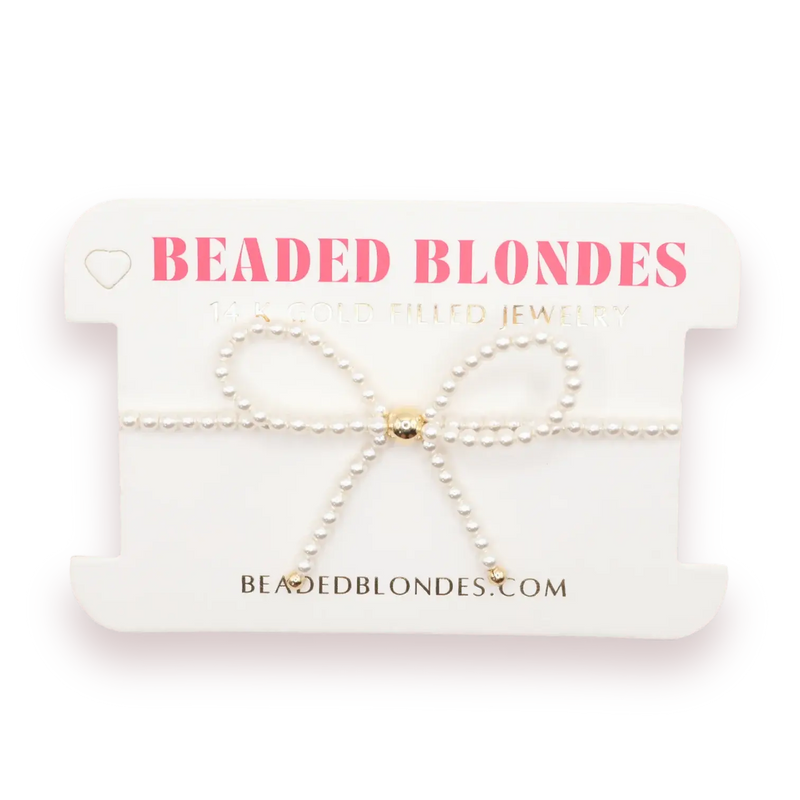 Pearl Bow Bracelet: Petite 6.25 inch