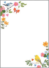 Memo Pad -  Songbirds & Flowers