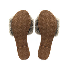 ZIELA - MINK Faux Fur Slide : Mink