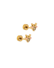 Screwback Stud Earrings - Reindeer