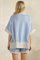 Light Blue Terry short set