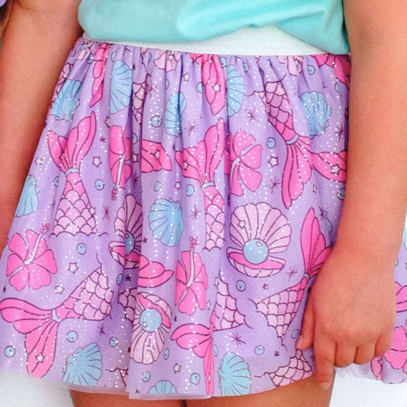 Mermaid Splash Tutu - Dress Up Skirt - Kids Summer Tutu