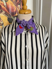 Embroidered Cactus ❤️ Bandana: Black