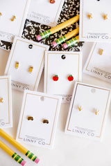 Screwback Stud Earrings - Teacher's Apple