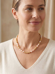 Pearl & Bead Tennis Necklace - 4NGK6BGMDP: Neutral