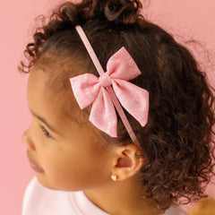 Pink Bandana Western Bow Headband - Kids Hair Accessories