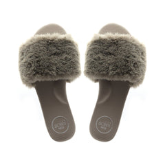 ZIELA - MINK Faux Fur Slide : Mink