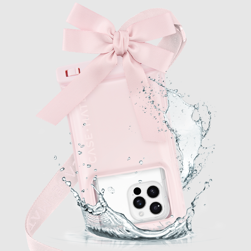 Ballet Pink Bow Waterproof Floating Pouch: Ballet Pink