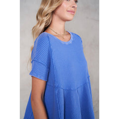 Flare Cotton Waffle SS Top