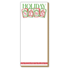 Holiday NEWS Red and Green Mahjong Tiles Luxe Skinny Pad