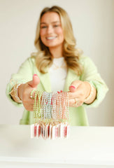 Demi Bracelet in Luster Pink: Extended 7.25 inch