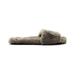 AVERIE - MINK Faux Fur Slide: Mink / 10