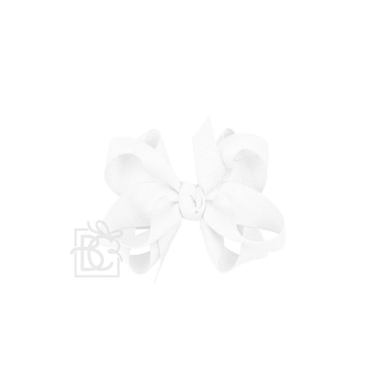 MULTI-LOOP GROSGRAIN BOW ON CLIP: 3.5" Medium - 7/8" Ribbon on Alligator Clip