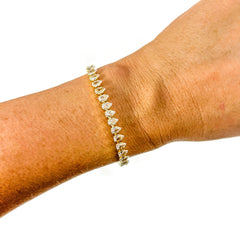 Gold Filled Bracelets: Pear Cz Tennis Bracelet
