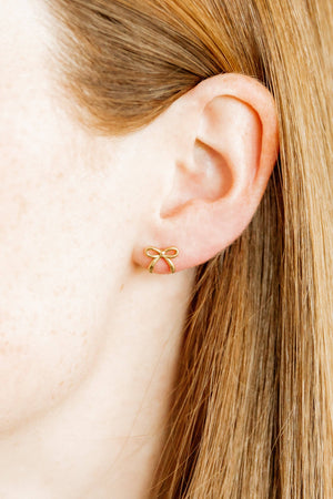Screwback Stud Earrings - Sadie - Gold