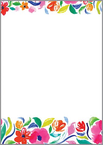 Memo Pad -  Painterly Blooms