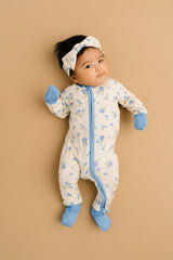 Blue Blooms bamboo sleeper (bow not included)