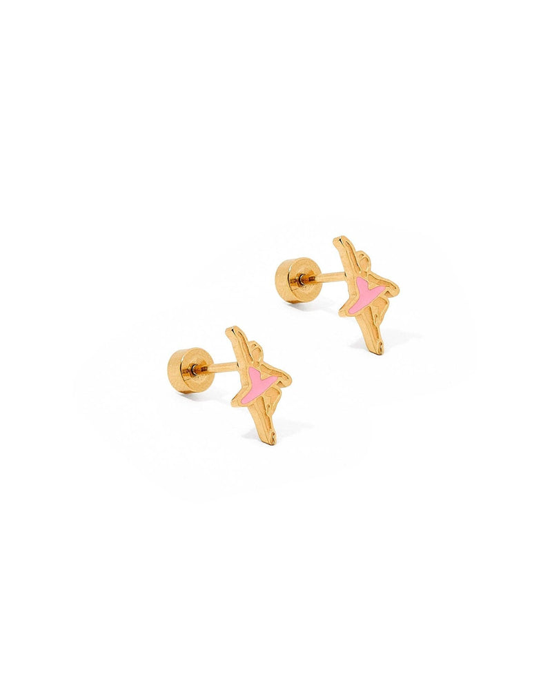 Screwback Stud Earrings - Ballerina