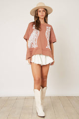 Sequin Cheetahs Oversize Top