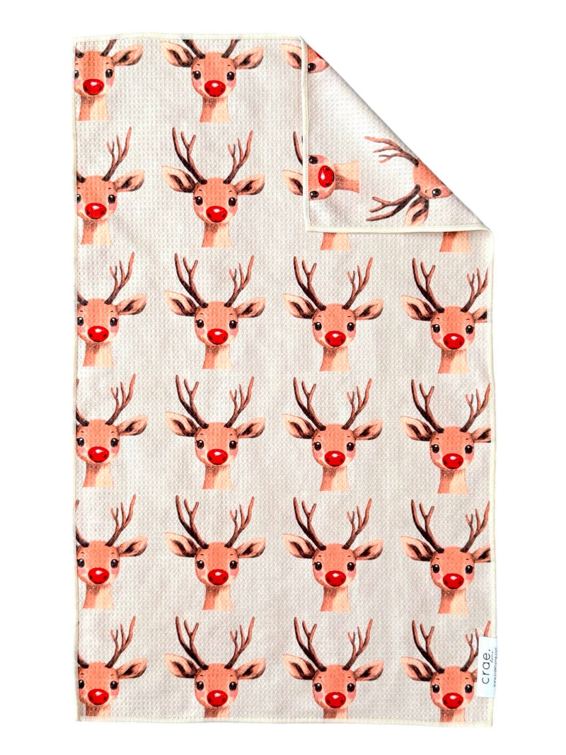 Won't You Guide My Sleigh?: Double-Sided Hand Towel: Cream / Hand Towel (17 in x 27 in)