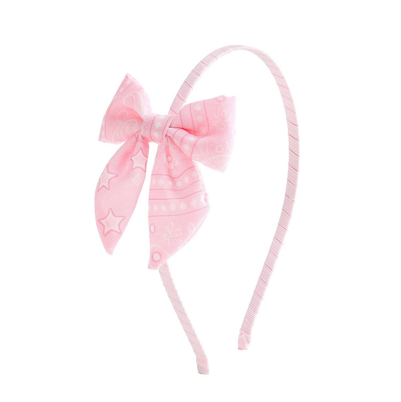 Pink Bandana Western Bow Headband - Kids Hair Accessories