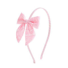 Pink Bandana Western Bow Headband - Kids Hair Accessories