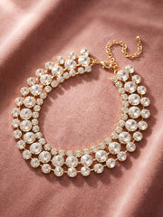 Penelope Layered Statement Necklace - Clear