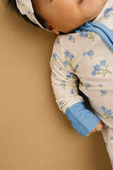 Blue Blooms bamboo sleeper (bow not included)
