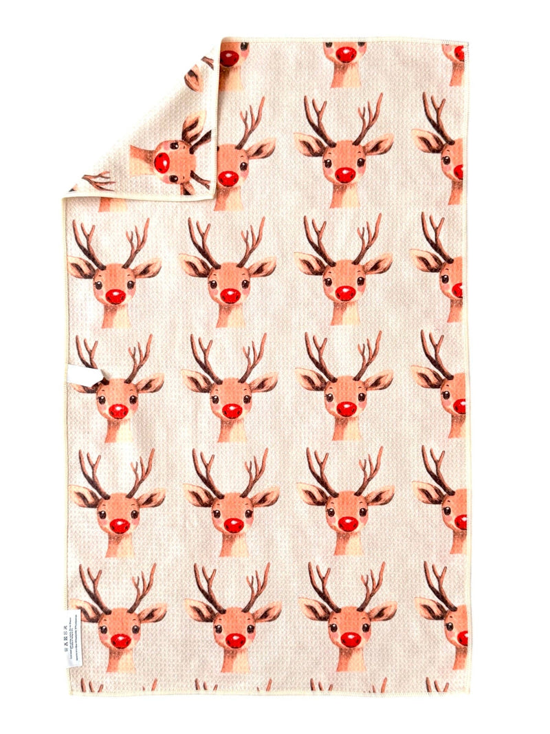 Won't You Guide My Sleigh?: Double-Sided Hand Towel: Cream / Hand Towel (17 in x 27 in)