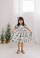 Aura Poplin Dress in Christmas Tree